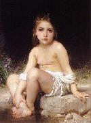 Adolphe William Bouguereau Child at Bath France oil painting artist